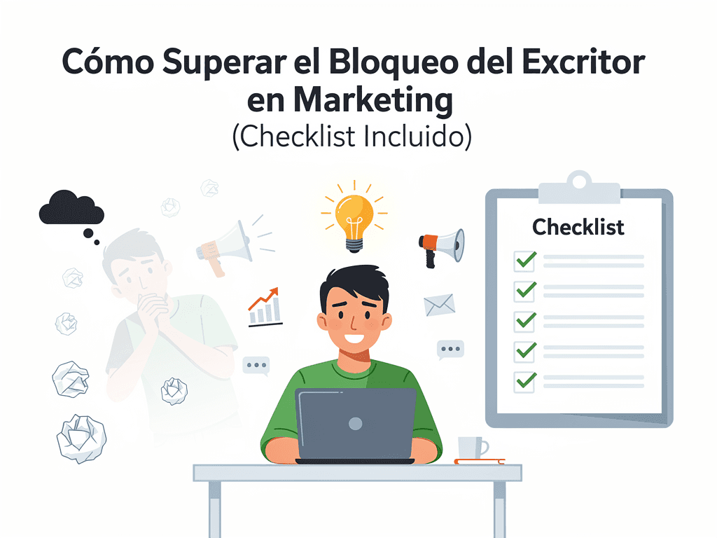 Cómo Superar el Bloqueo del Escritor en Marketing (Checklist Incluido)