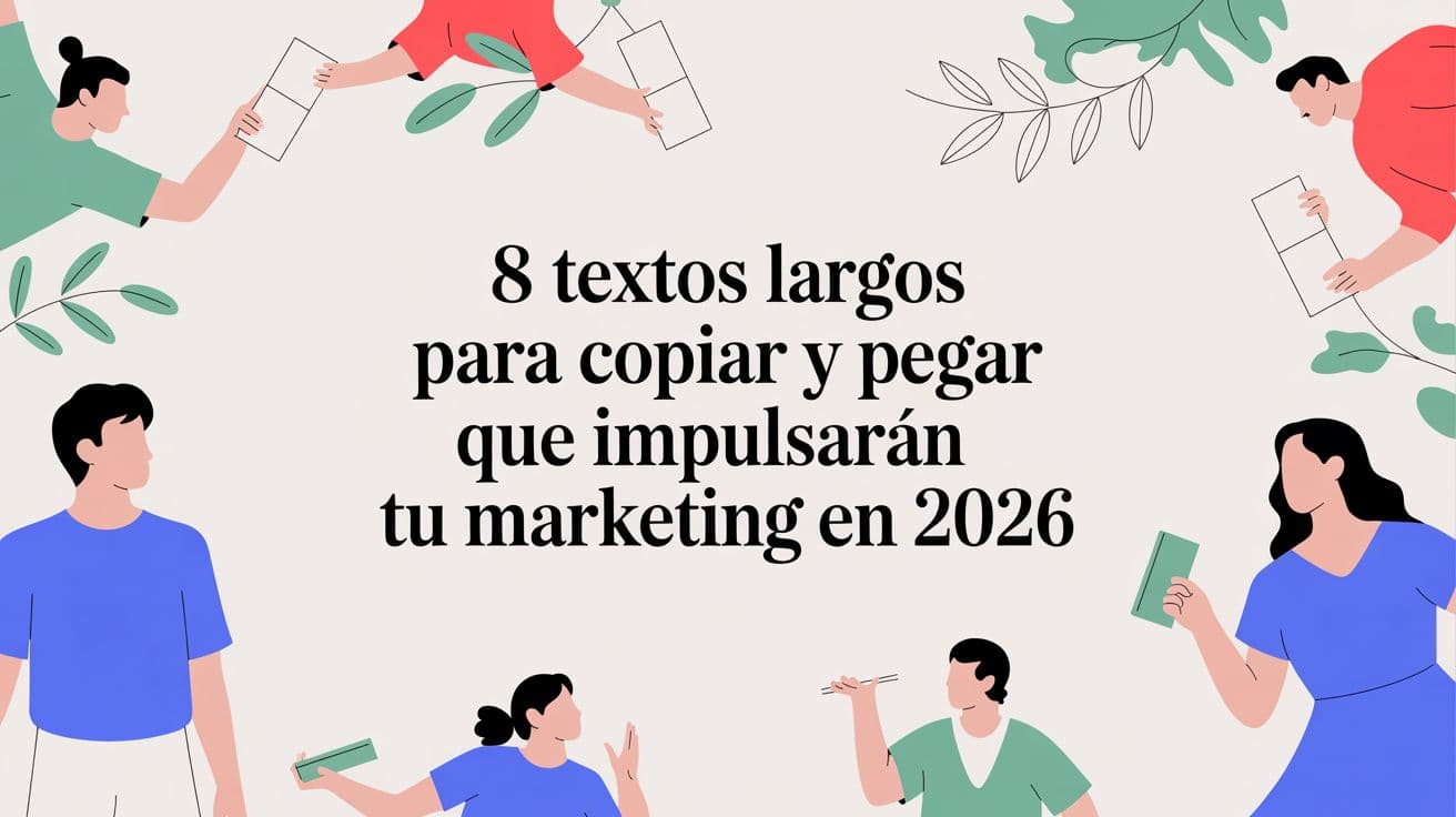 8 textos largos para copiar y pegar que impulsarán tu marketing en 2026