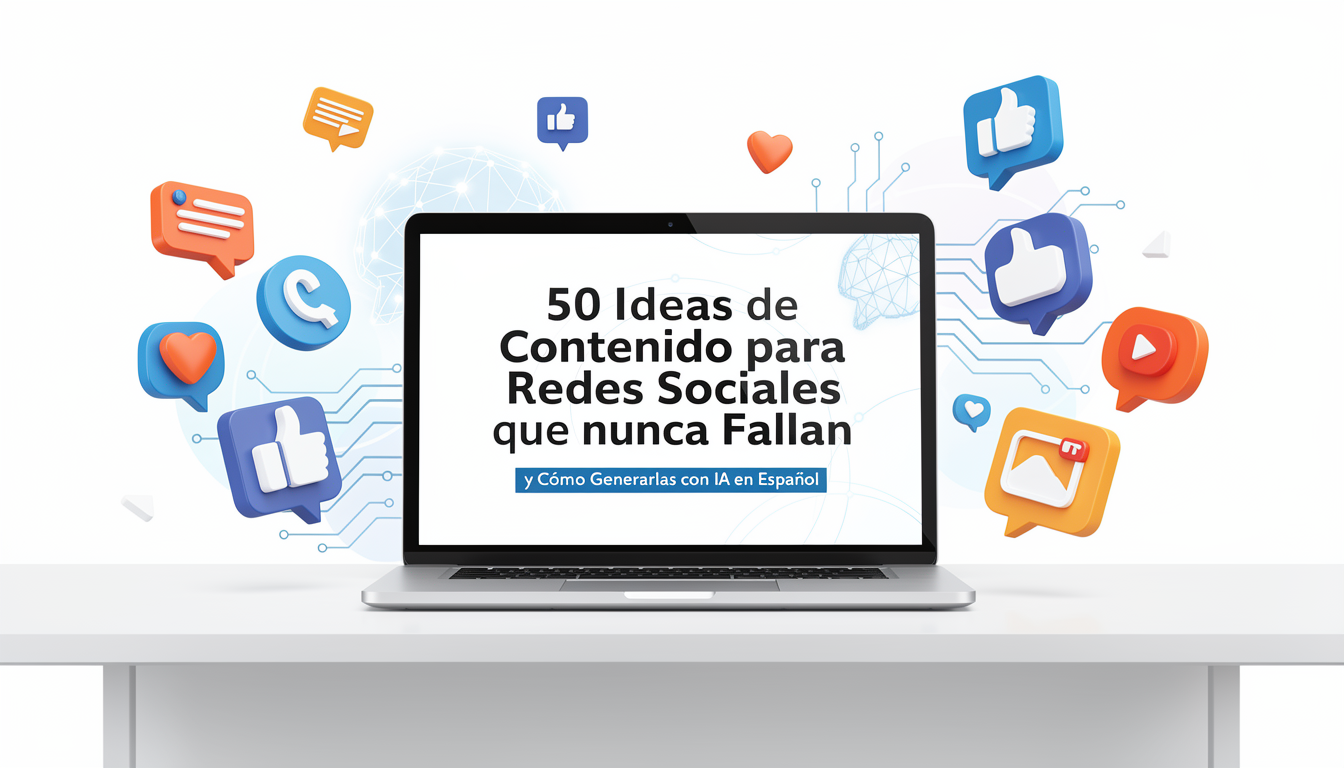 50 Ideas de Contenido para Redes Sociales que Nunca Fallan (y Cómo Generarlas con IA en Español)